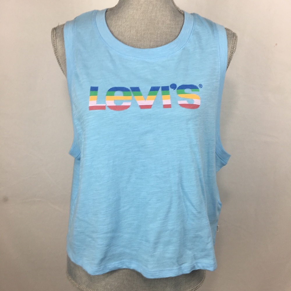 Levi’s Crop Tank Top Multicolor Print Women XL